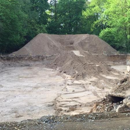 Vorbereitung auf einer Baustelle für den Bau