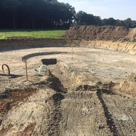 Vorbereitungen für den Bau